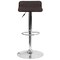 Emma and Oliver Quilted Wave Seat Adjustable Height Barstool with Chrome Base